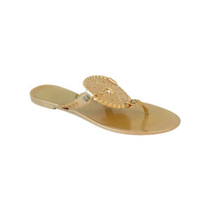 Jack Rogers Sandals Collins Jelly Thong Flip Flops Slip-On Gold Women’s Size 8